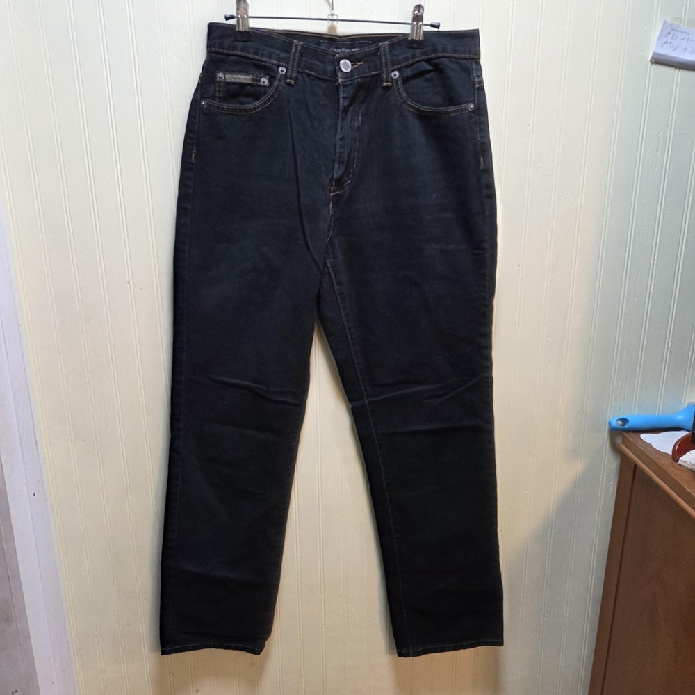 Calvin Klein Jeans Jeans Womens 8 Black Classic Straight 100% Cotton Denim 30x29